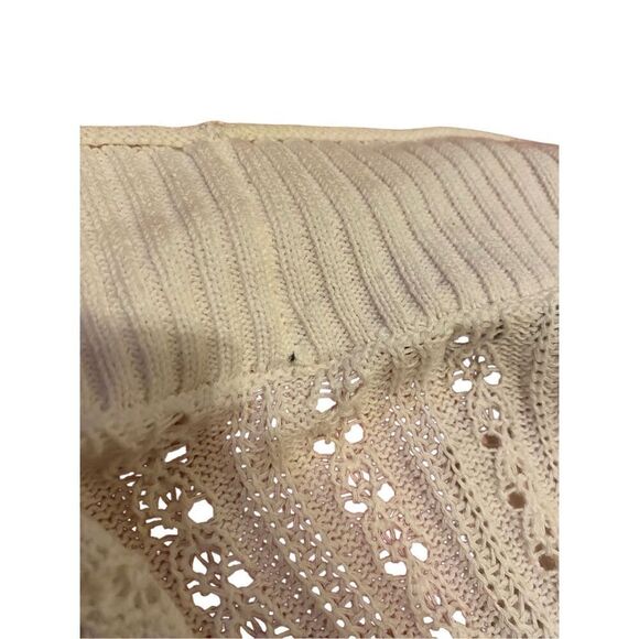 Arizona Jean Co Cropped Crochet Sweater Knit Juniors Sz Medium Boho Bohemian - Picture 5 of 15